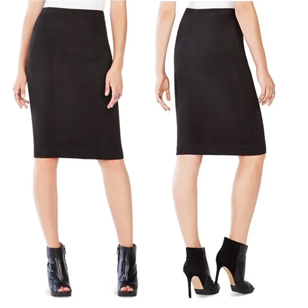 BCBGMaxAzria Leger Lyric Women Suede Bandage Waist Pencil